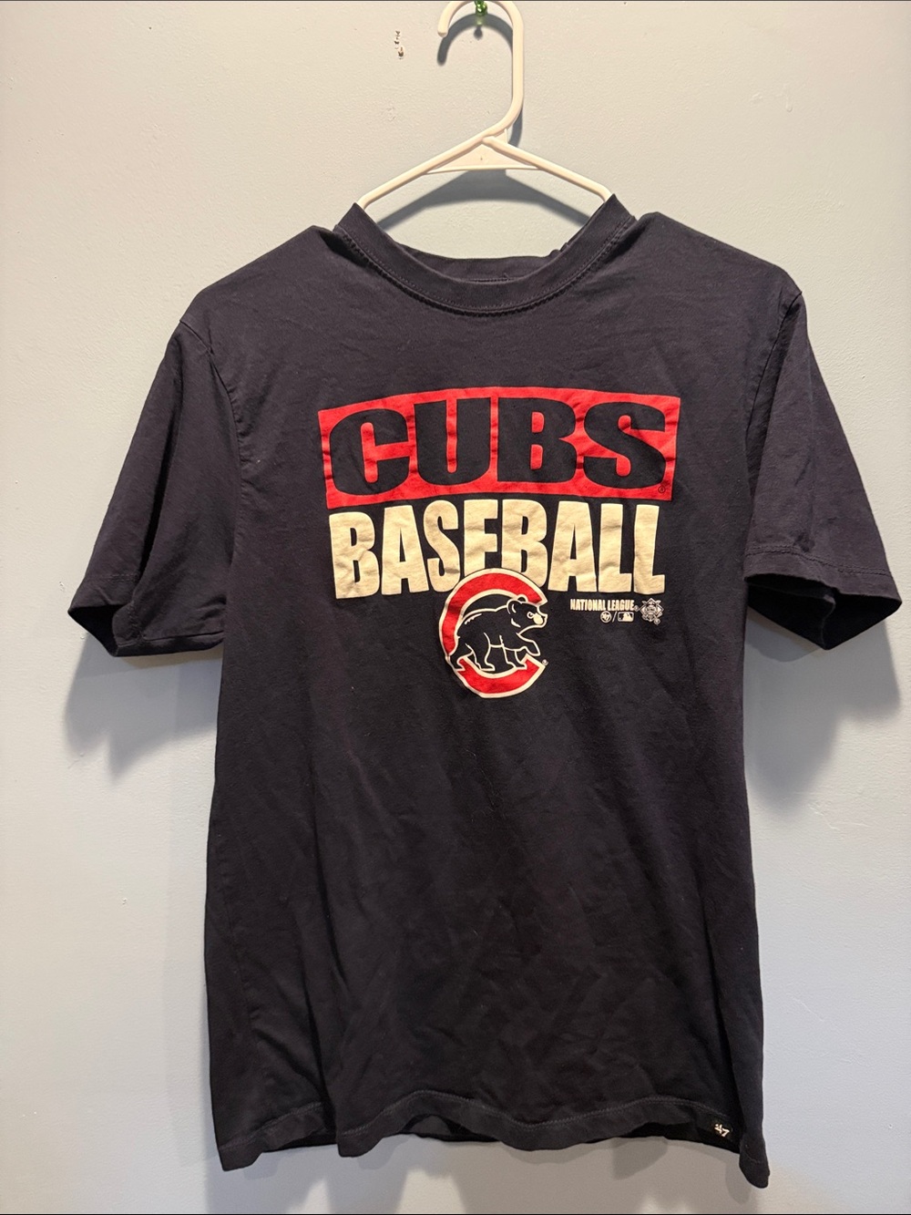 Chicago Cubs Baseball Tee Navy Tee with White Logo